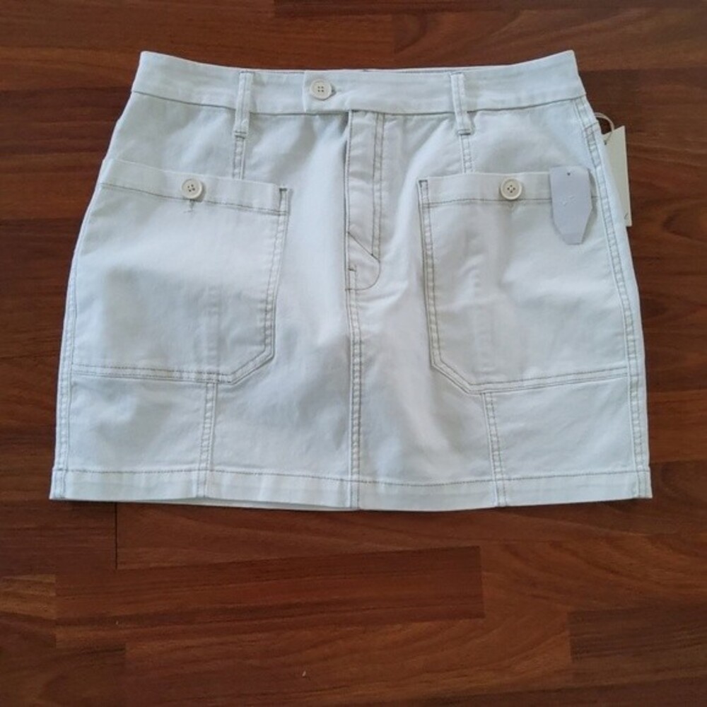 Unpublished Micro Mini Jean Skirt Size 31 White New